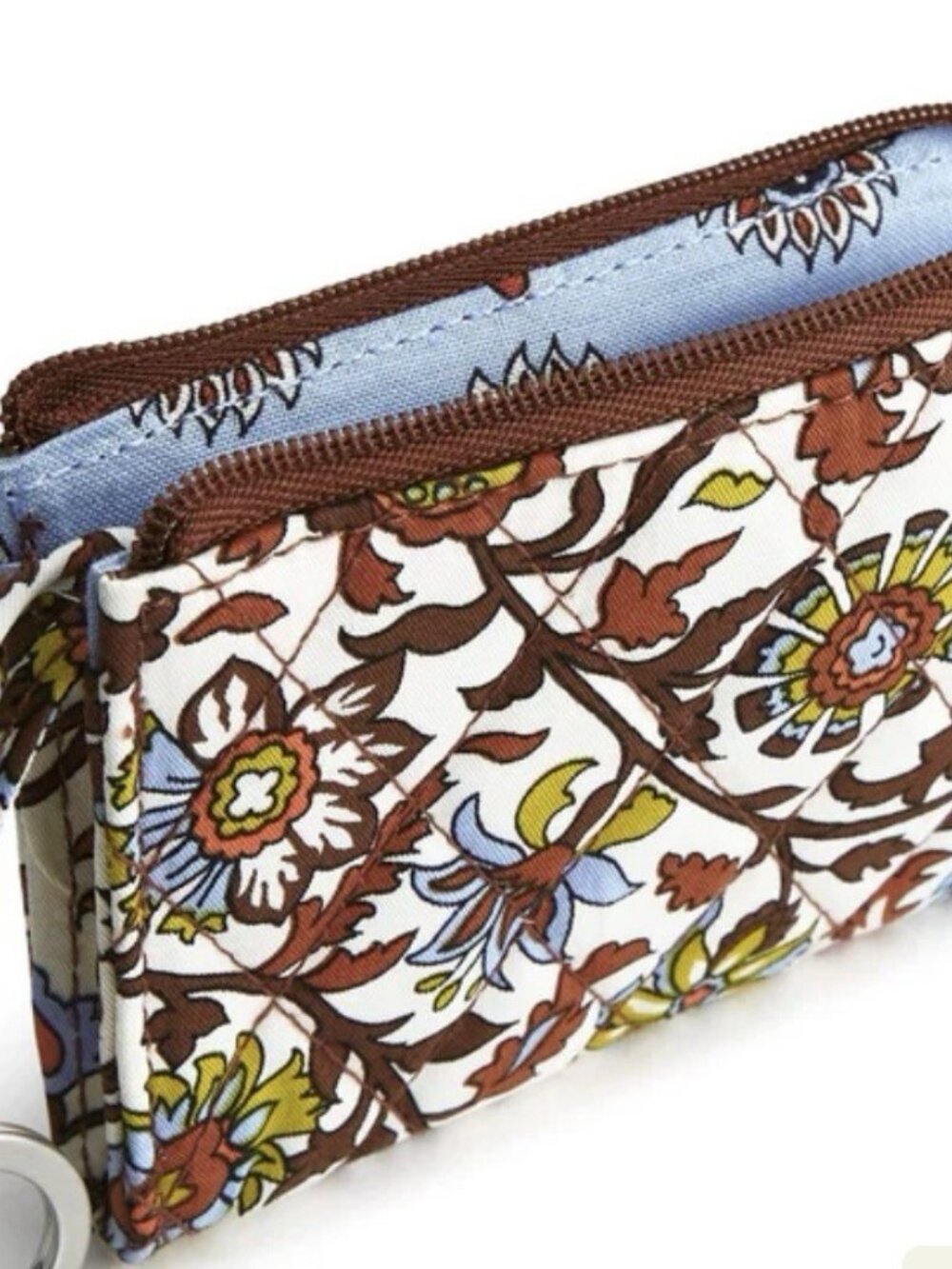 Vera Bradley Zip Card Pouch In Marrakesh Vines Cream/NWT - Picture 2 of 8